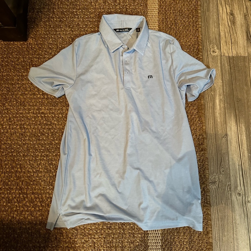 Travis Mathew Light Blue Polo Shirt